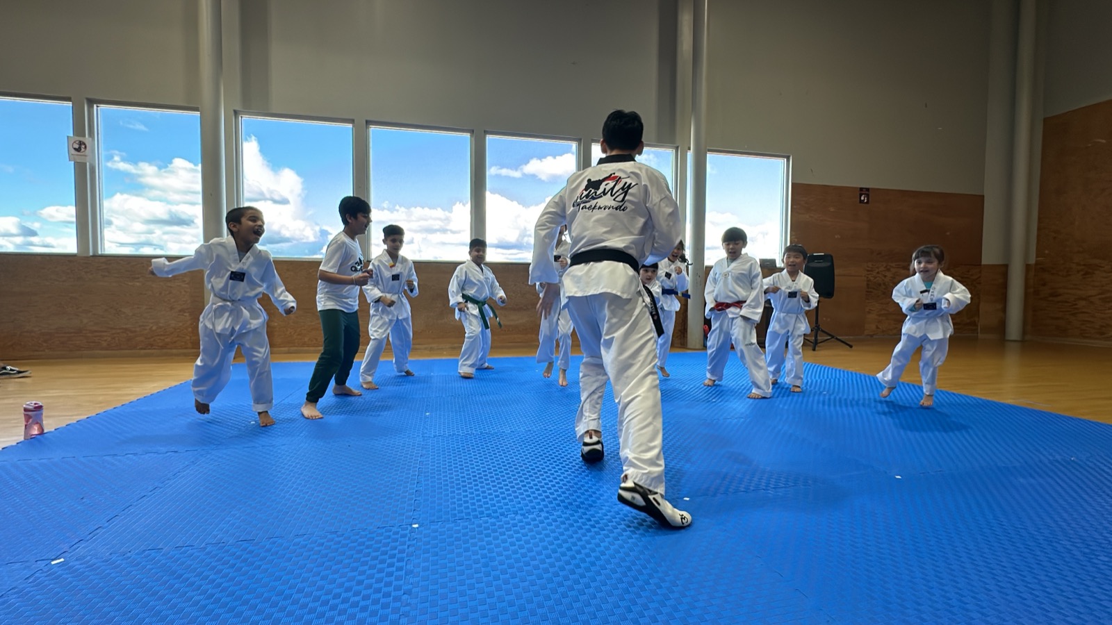 Children training together at Unity Taekwondo in Chilliwack